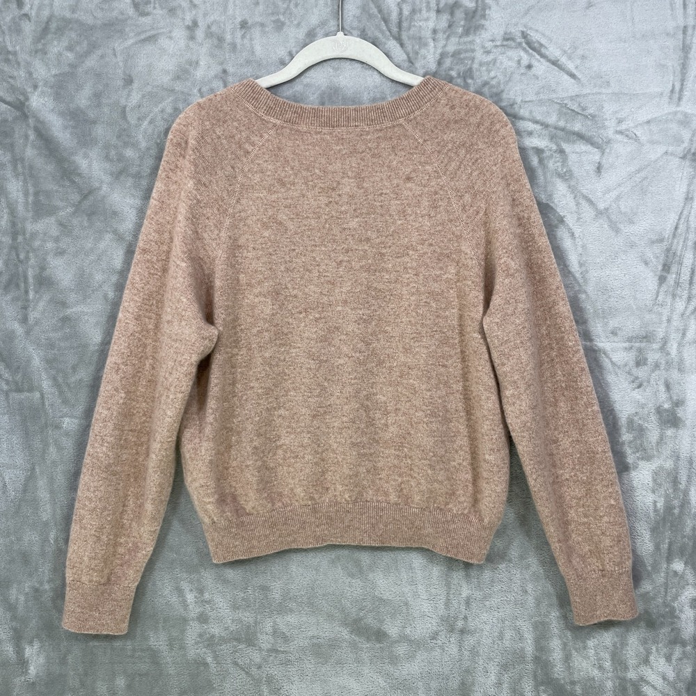 Quince Women's Large 100% Mongolian Cashmere Crewneck Sweater Oatmeal Tan - Picture 2 of 7